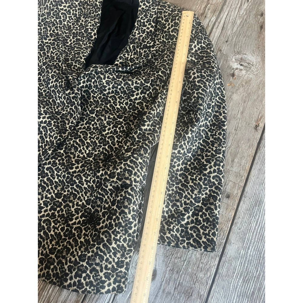 The Kooples Paris Leopard Print Blazer Gold Metallic Double Breasted Jacket 1 S - Picture 9 of 9